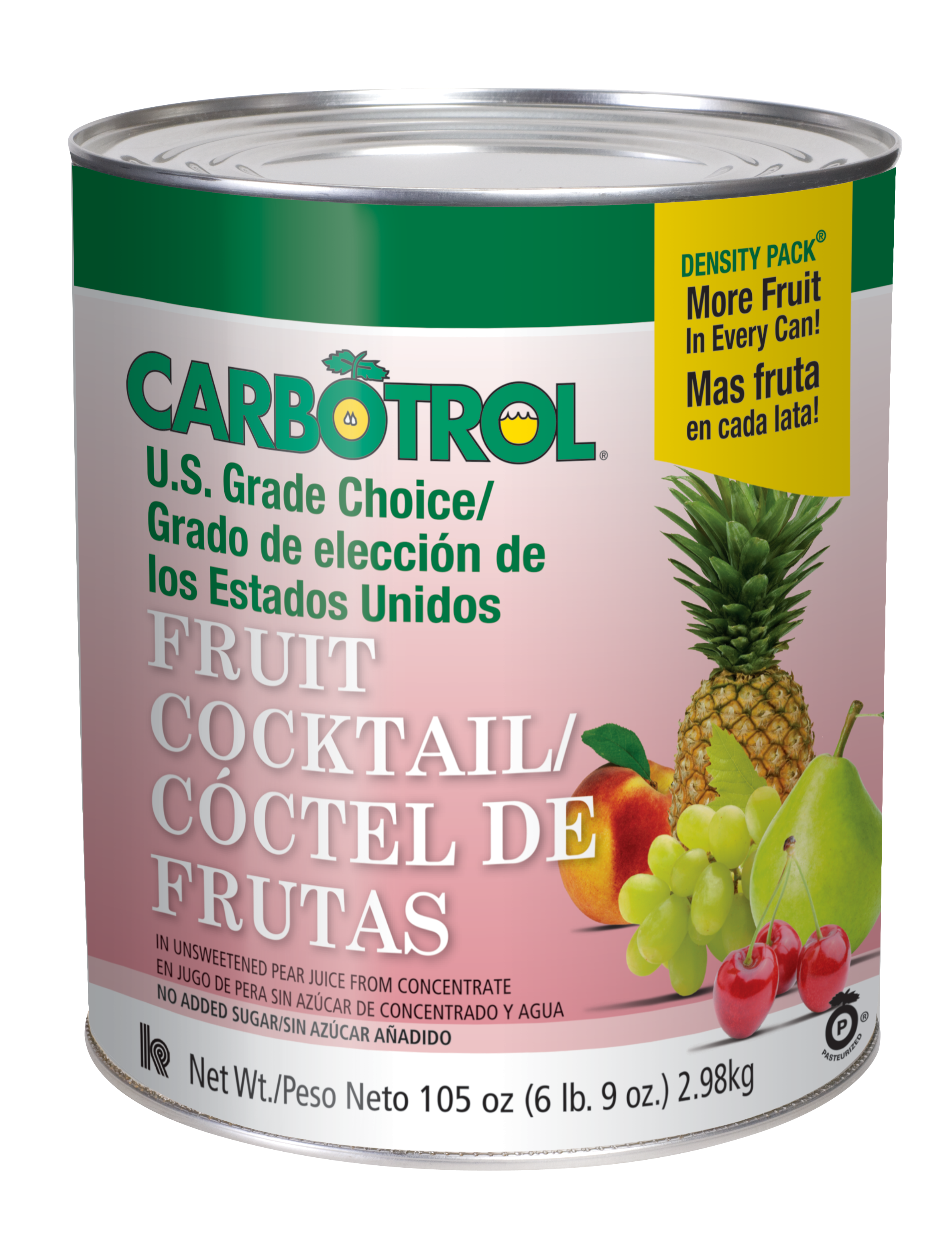 Carbotrol #10 Juice Packed Canned Fruit, Fruit Cocktail (1- 105oz Can)